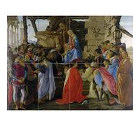 Artery8 Sandro Botticelli Adorazione Dei Magi XL Giant Panel Poster (8 Sections) Le sable Affiche
