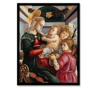 Artery8 Sandro Botticelli Madonna and Child with Angels Framed Wall Art Print Home Décor A4