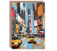 Artery8 Taxi on Broadway New York City Painting Greeting Birthday Card Him Her All Blank