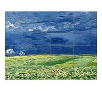 Artery8 Van Gogh Wheatfield Under Thunderclouds Painting XL Giant Panel Poster (8 Sections) La peinture Affiche