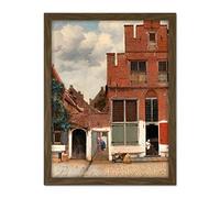 Artery8 Vermeer View Of Houses In Delft The Little Street Artwork Framed Wall Art Print 18X24 Inch Vue Maison Peu rue mur