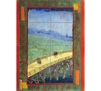 Artery8 Vincent Van Gogh Brug In De Regen Naar Hiroshige XL Giant Panel Poster (8 Sections) Affiche