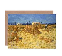 Artery8 Vincent Van Gogh Corn Harvest Provence Painting Fine Art Greeting Card Plus Envelope Blank Inside La peinture