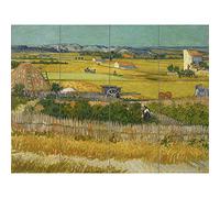 Artery8 Vincent Van Gogh De Oogst XL Giant Panel Poster (8 Sections) Affiche