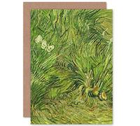 Artery8 Vincent Van Gogh Garden With Butterflies Fine Art Greeting Card Plus Envelope Blank Inside Jardin