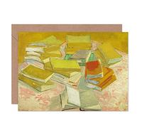 Artery8 Vincent Van Gogh Piles Of French Novels Fine Art Greeting Card Plus Envelope Blank Inside franais