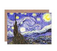 Artery8 Vincent Van Gogh Starry Night Fine Art Greeting Card Plus Envelope Blank Inside toile Nuit