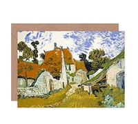 Artery8 Vincent Van Gogh Street In Auvers Sur Oise Fine Art Greeting Card Plus Envelope Blank Inside rue