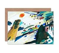 Artery8 Wassily Kandinsky Romantic Landscape Fine Art Greeting Card Plus Envelope Blank Inside romain Paysage