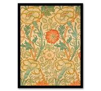 Artery8 William Morris Pink Carnations and Roses Framed Wall Art Print Home Décor A3