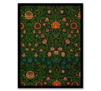 Artery8 William Morris Violet and Columbine Floral Pattern Framed Wall Art Print Home Décor A4