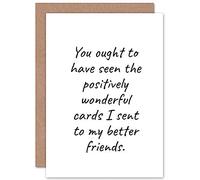 Artery8 Wonderful Cards To Better Friends Birthday Christmas Sealed Greeting Card Plus Envelope Blank inside