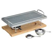 Artesà Gril À Pierres Chaudes, Grill De Table Gourmet, Grill En Pierre Pour Steak, Fruits De Mer Et Légumes, 41,5 X 22 X 15 cm - Marbre/Bois