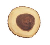 Artesà Plateau à fromage / plateau de service en bois naturel, petit plateau circulaire rustique pour sandwichs, antipasti, entrées et dîners, bois avec bord en écorce, 25 x 2 cm (10« x 1 ») - Rond