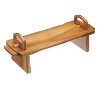 Artesà Présentoir À Nourriture Surélevé, Plateau De Service En Bois Pour Plateau De Fromage Et Nourriture, Gâteaux, Desserts, Repas Et Buffets, 37 X 12 X 13 cm
