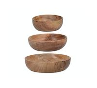 Artesà Saladiers en bois, Plats de service, Assiettes d'apéritif en bois d'acacia, 12.4cm (5« ), 10.2cm (4 »), et 8cm (3"), Lot de 3