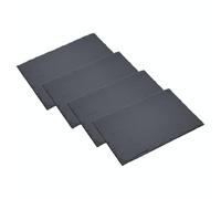 Artesa, Set De 4 Sets De Table / Assiettes En Ardoise, 30 X 20 cm, Ardoise Noire