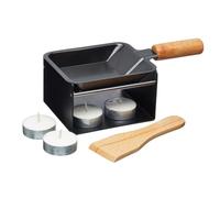Artesa Set de Mini Raclette Individuelle 5 Pièces, pour Fromage Fondue, 8 x 9.5 x 19 cm, Métal