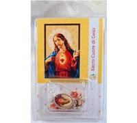 ArteSacraCaravaggio Rosario del Sacré-Cœur de Jésus, grains en verre diamètre 6 mm de production artisanale italienne, 0, Verre, Verre