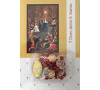 ArteSacraCaravaggio Rosario des sept dons du Saint-Esprit, grains en bois diamètre 6 mm, de production artisanale italienne