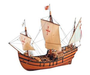 Artesanía Latina - Maquette de Bateau en Bois - Caravelle Espagnole de la Découverte de l'Amérique, La Pinta - Modèle 22412, Échelle 1:65 - Modèles Réduits à Assembler - Niveau Moyen