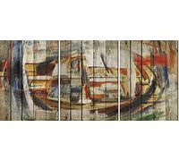 Artestock Triptyque Alba, Bois, Multicolore, 70 x 50 x 3.4 cm