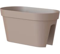 artevasi© CAPRI Jardinière de garde-corps Taupe 60 cm - plastique