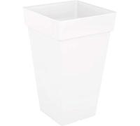 Artevasi Capri Pot High Square, Haut Pot carré en Plastique, 46cm, Couleur : Blanc