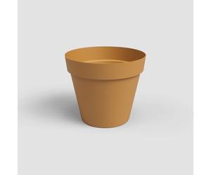 Artevasi Capri Pot, Pot de Fleurs en Plastique, 40cm, Couleur Jaune Miel