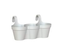 Artevasi Capri Triple, Balcon Suspendu, Pot en Plastique, Finition Mate, Couleur Gris Clair