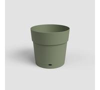 Artevasi Capri Wide Pot, Réserve d'eau, Pot en Plastique, 50cm, Couleur: Vert cendré