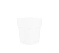 ARTEVASI Pot de fleurs rond CAPRI LARGE - Plastique - Réservoir d'eau - diamètre 30 cm - Blanc - L 29,5 X P 29,5 H 28,2 cm