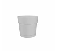 Pot a fleurs et plantes rond CAPRI LARGE - Plastique - Réservoir d'eau - diametre 30 cm - Blanc -