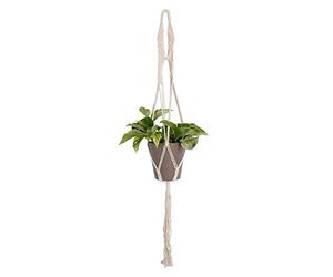 Artevasi Cintres pour Plantes en macramé, Pot de Fleurs à Suspendre, Corde en Coton Faite à la Main, Support pour Pots de Fleurs (99,1 cm, Blanc)