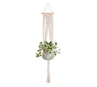 Artevasi Cintres pour Plantes en macramé, Pot de Fleurs Mural d'intérieur, Corde en Coton Faite à la Main, Support pour Pots de Fleurs (109,2 cm, Blanc)