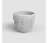 Artevasi Héstia Pot, Pot de Fleur, Pot décoratif, Texture Complexe, Céramique Faite à la Main, Gris Clair, 17cm