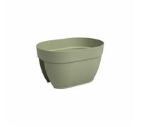 ARTEVASI Jardinière balcon CAPRI CAMPANA - 40 ma - Vert cendré - 39 x 25,6 x 22,5 cm