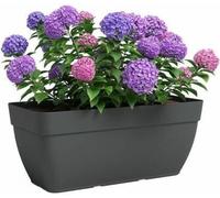 ARTEVASI Jardiniere CAPRI CAMPANA XL - Plastique - 80 cm - Anthracite - L 37 x P 79 x H 33,5 cm