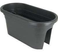 ARTEVASI Jardiniere pour balcon VENEZIA - Gris anthracite - 30 x 60 x H 27 cm - 18L