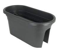 ARTEVASI Jardinière pour balcon VENEZIA - Gris anthracite - 30 x 60 x H 27 cm - 18L