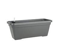 Artevasi Jardinière Venezia Plastique rectangulaire auto-arrosage Anthracite L77,9 x P24 x H22 cm