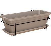 ARTEVASI Kit balcon Jardiniere VENEZIA - 50cm taupe - 50 x 19,5 x h16,3 cm - 1,16L