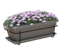 ARTEVASI - Kit balcon Jardiniere venezia 50cm anthracite 50 x 19,5 x h16,3 cm - 1,13l Anthracite G