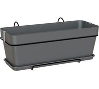 ARTEVASI Kit Jardiniere CAPRI - 50cm anthracite - 50,2 x 28,5 x h20,7 cm - 1,54L