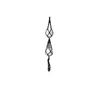 Artevasi MACRAMÉ, Suspendu pour Fleur Décoration Jardin, Intérieur, Extérieur, Double NŒUD Spiral, Noir, 120 CM