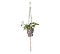 Artevasi MACRAMÉ, Suspension Corde Plante Macramé, Intérieur Extérieur, Décoration Jardinage, Simple Noeud CARRÉ, Blanc, 100 CM