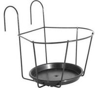 ARTEVASI Porte-Pot pour balcon avec Soucoupe - Gris anthracite - 25 x 25 cm