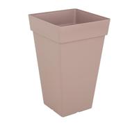 ARTEVASI Pot de fleurs carré haut Capri - 30 x 30 x H 49,5 cm - 30 L - Gris taupe
