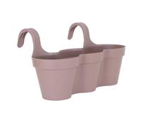 Artevasi Capri Triple, Balcon Suspendu, Pot en Plastique, Finition Mate, Couleur Taupe