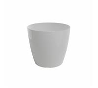 ARTEVASI Pot de fleurs - Rond - Blanc - Polypropylène - 4 roulettes - 30 x 30 x 27 3 cm
